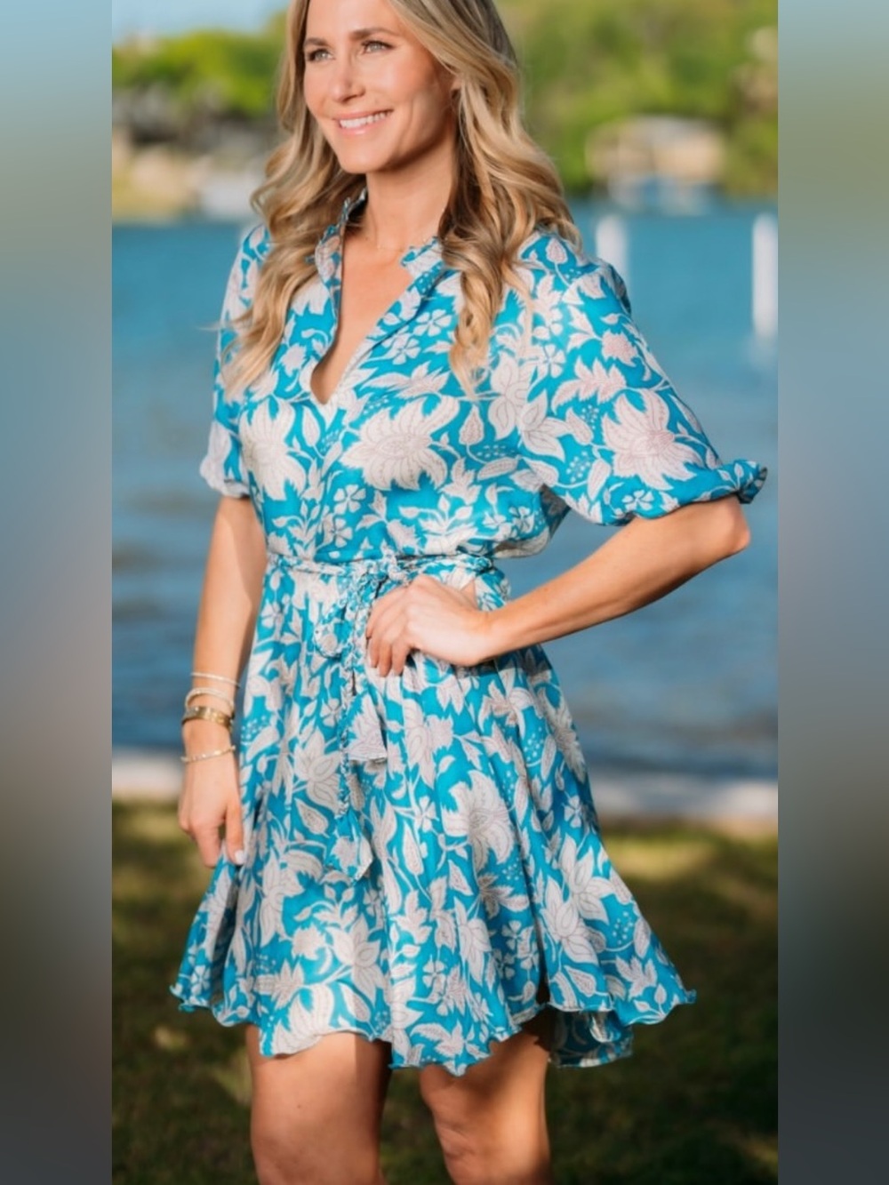 Hannah Artwear Silk Shirt Dress. S (1)